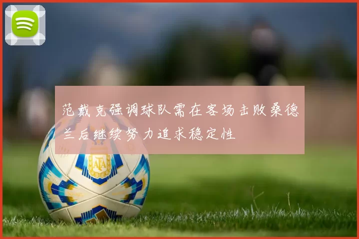 范戴克强调球队需在客场击败桑德兰后继续努力追求稳定性